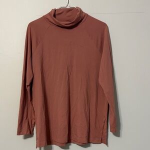 J. Jill Rust/teracotta Long Sleeve mock/high neck top.